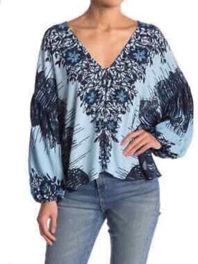 Free People • Birds of A Feather Blouse Size Medium Boho Oversized